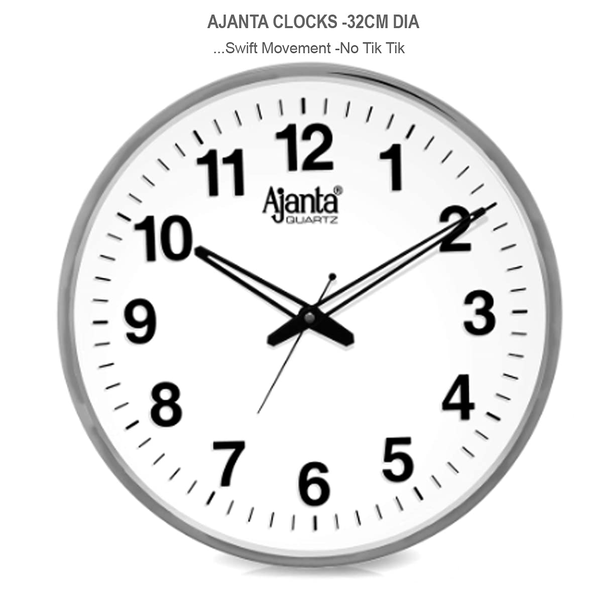 Ajanta Quartz Ajanta Abstract Quartz Analog Wall Clock(32 Cm X 32 Cm X 3.5Cm,White)